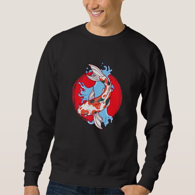 Japanese Koi Fish Koi Pond Carp Sweatshirt (Front)