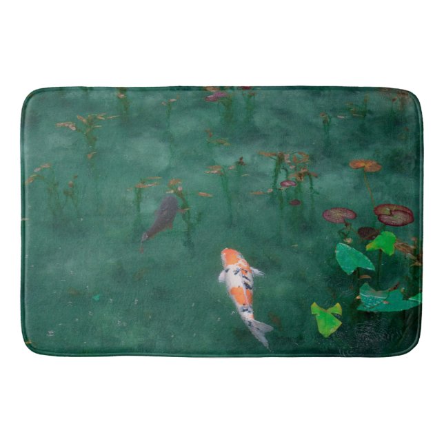 Japanese Koi Fish Nature photo Bath Mat (Front)