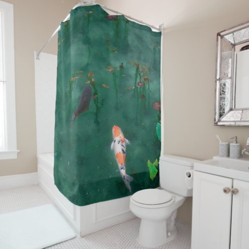 Japanese Koi Fish Nature photo Shower Curtain