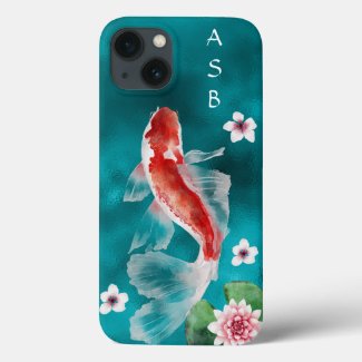 Japanese Koi Fish Oriental Cherry Blossom Japan Case-Mate iPhone Case