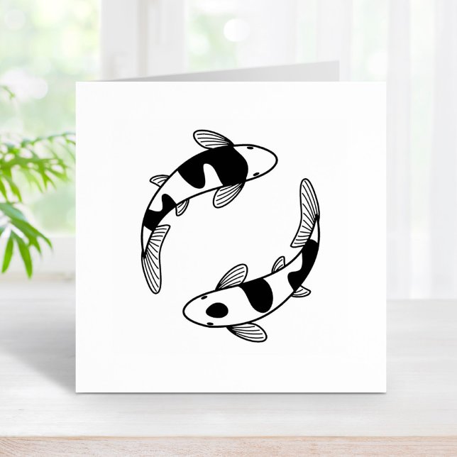 Japanese Koi Fish Pair Rubber Stamp (Creator Uploaded)