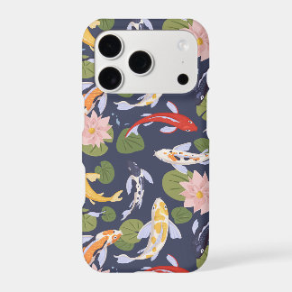 Japanese Koi Fish & Pink Water Lily Lotus Seamless iPhone 17 Pro Case