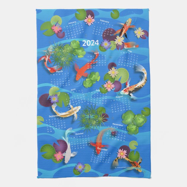 Japanese Koi Fish Pond 2024 Calendar Kitchen Towel Zazzle   Japanese Koi Fish Pond 2024 Calendar Kitchen Towel Rb788356c0a004319b4b70301f13abec5 2cf6l 8byvr 630 