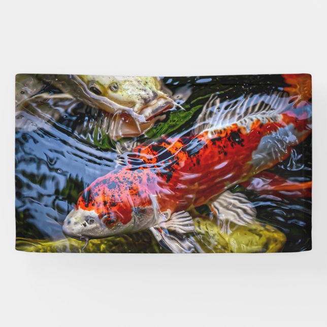Japanese Koi Fish Pond Banner (Horizontal)