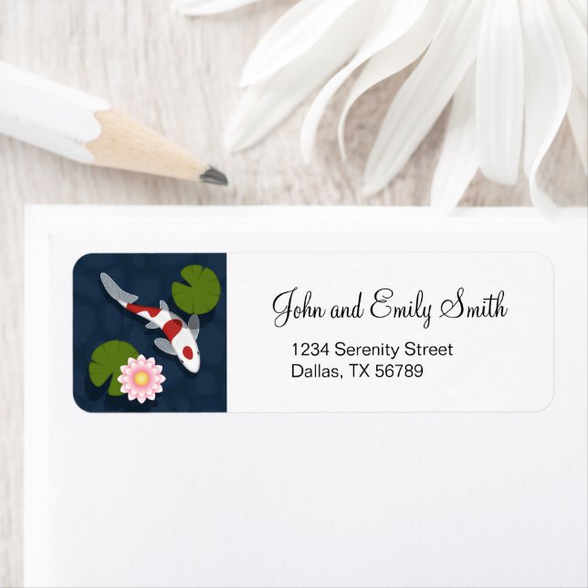 Japanese Koi Fish Pond Label (Insitu)