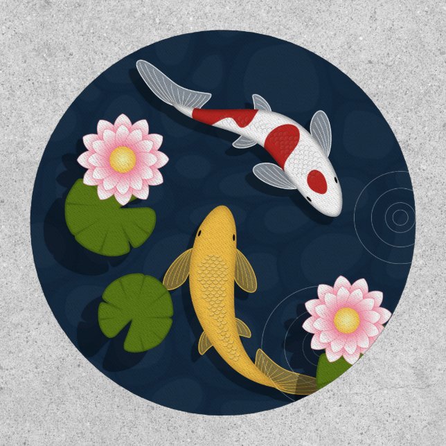Japanese Koi Fish Pond Patch (Front)