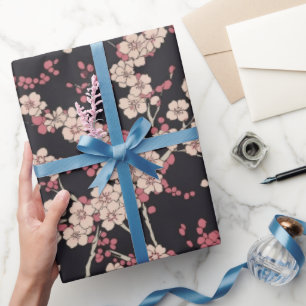 Japanese Koi Fish Sakura Pattern Wrapping Paper