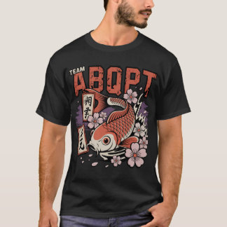 Japanese Koi Fish Team ABQPT Retro T-Shirt