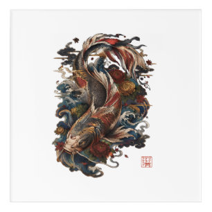 Japanese Koi Fish Traditional Japanese Tattoo Acrylic Print