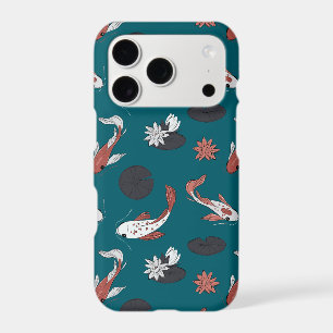 Japanese Koi Fish & Water Lilies Asian Pattern iPhone 17 Pro Case