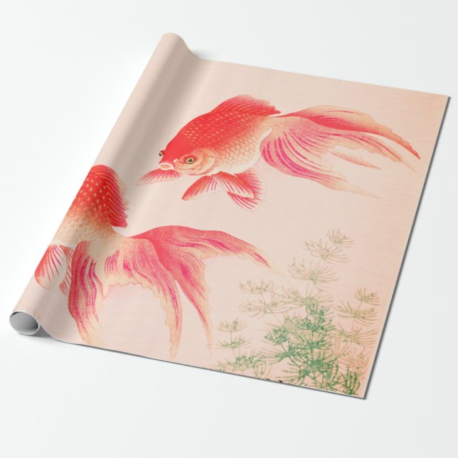 JAPANESE KOI FISH Wrapping Paper (Unrolled)
