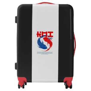 Japanese Koi Fish Yin Yang Symbol Resilience Succe Luggage