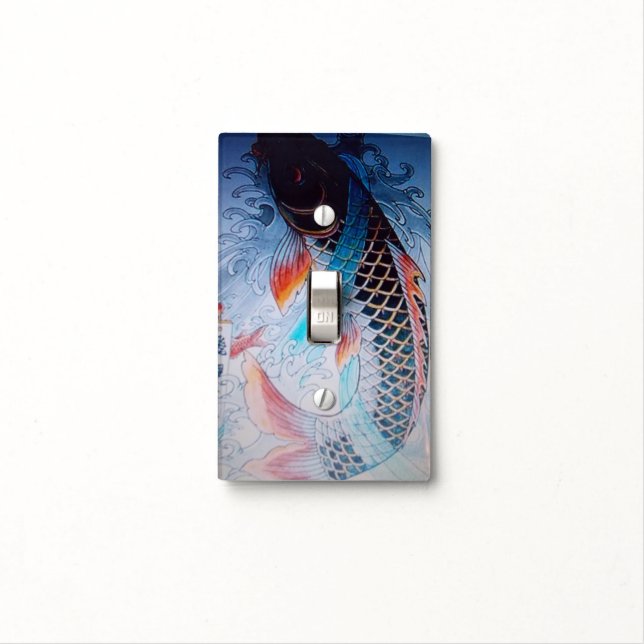 Japanese Koi Light Switch Cover (In Situ)