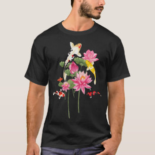Japanese Koi p Nishikigoi Fish Water Lilies Pads 1 T-Shirt