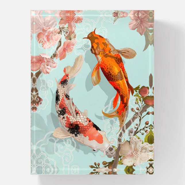 Japanese Koi Paperweight (Vertical)