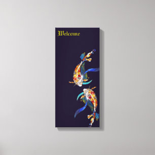 Japanese Koi Wedding Lovers Canvas Print