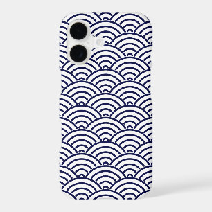 Japanese Koinobori Fish Scale in Delft Blue iPhone 17 Case