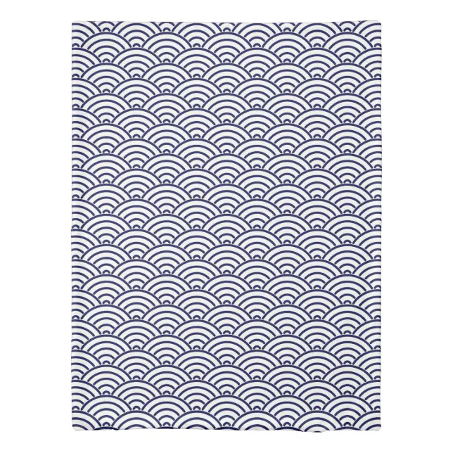 Japanese Koinobori Fish Scale in Delft Blue Duvet Cover Zazzle