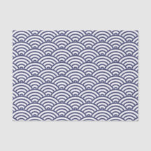 Japanese Koinobori Fish Scale in Delft Blue