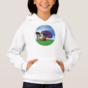 Japanese Kokeshi Doll Cherry Blossom Art Hoodie