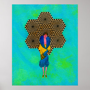 Japanese Lady by Michael Moffa Poster