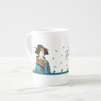 Japanese lady design, china mug