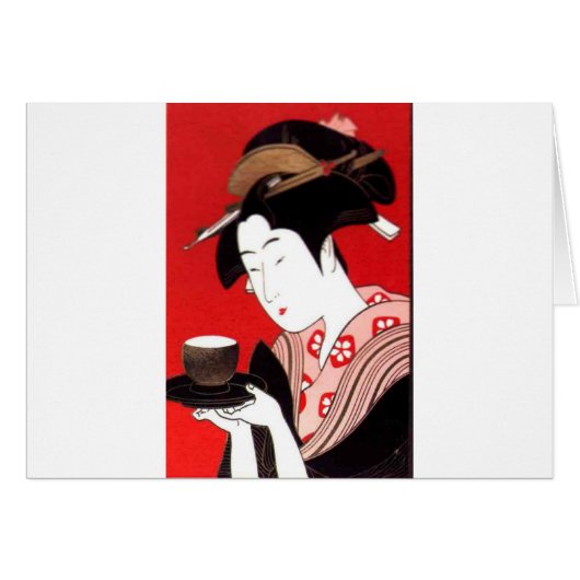 Japanese Lady Tea Serving Ceremony Art Print (Front Horizontal)