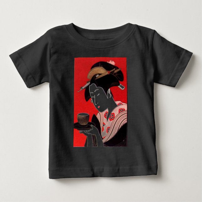 Japanese Lady Tea Serving Ceremony Art Print Baby T-Shirt (Front)