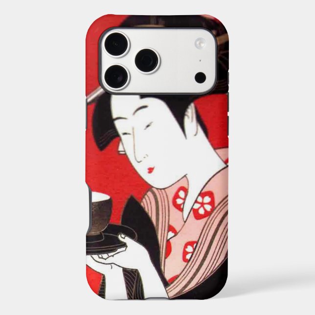 Japanese Lady Tea Serving Ceremony | Zen Art Print Case-Mate iPhone Case (Back)