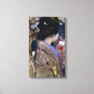 Japanese Lady with a Fan by George Henry Canvas Print