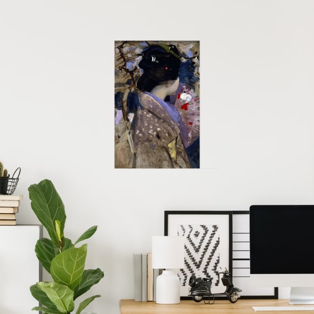 Japanese Lady with a Fan by George Henry Poster (Home Office)