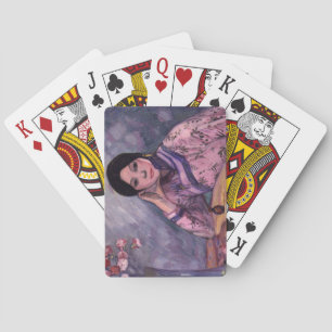 Japanese Lady with a Perfume Bottle Poker Cards