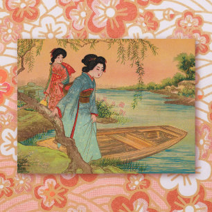 Japanese Lakeside Postcard