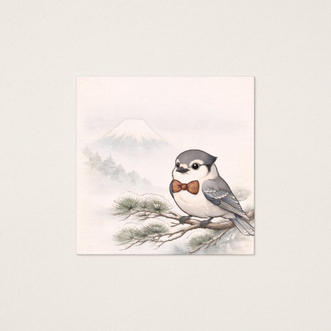 Japanese Landscape&Canada Jay Minimal Display Card (Front)