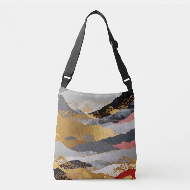 Japanese Landscape Crossbody Bag (Front)