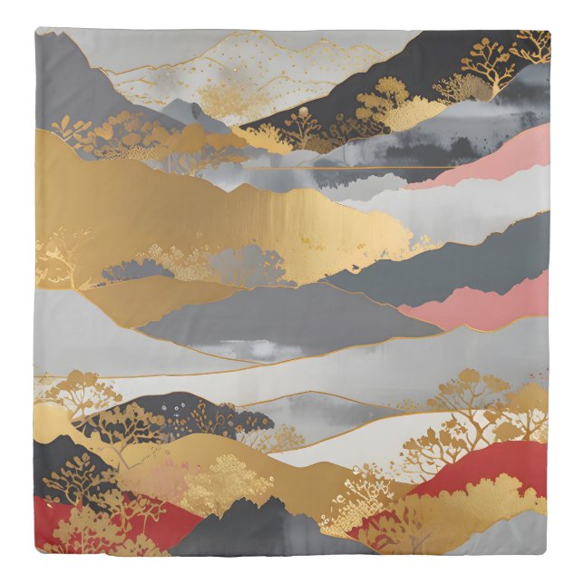 Japanese Landscape Duvet Cover (Front)