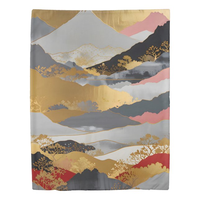 Japanese Landscape Duvet Cover (Front)