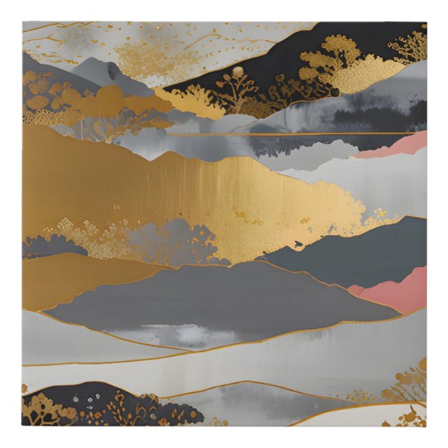 Japanese Landscape Faux Canvas Print (Front)