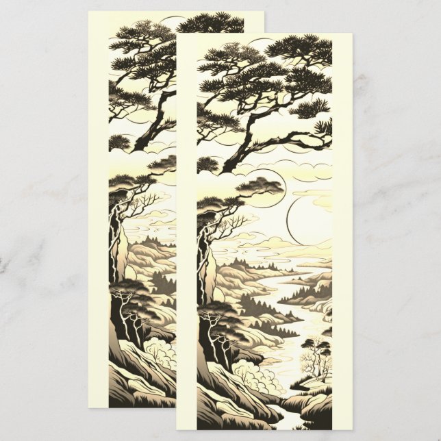 Japanese Landscape Ink Art No2 (Front/Back)