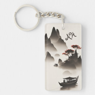 Japanese landscape - keychain