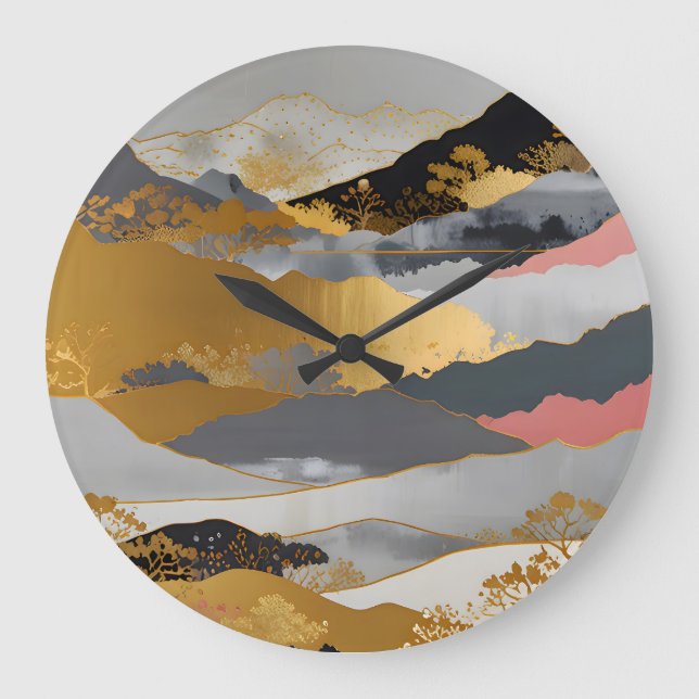 Japanese Landscape Large Clock (Front)