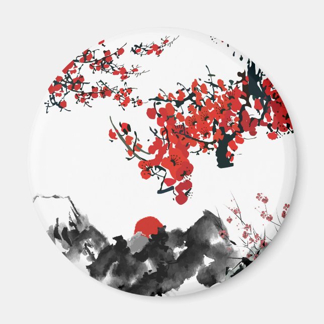 Japanese landscape Magnet (Front)