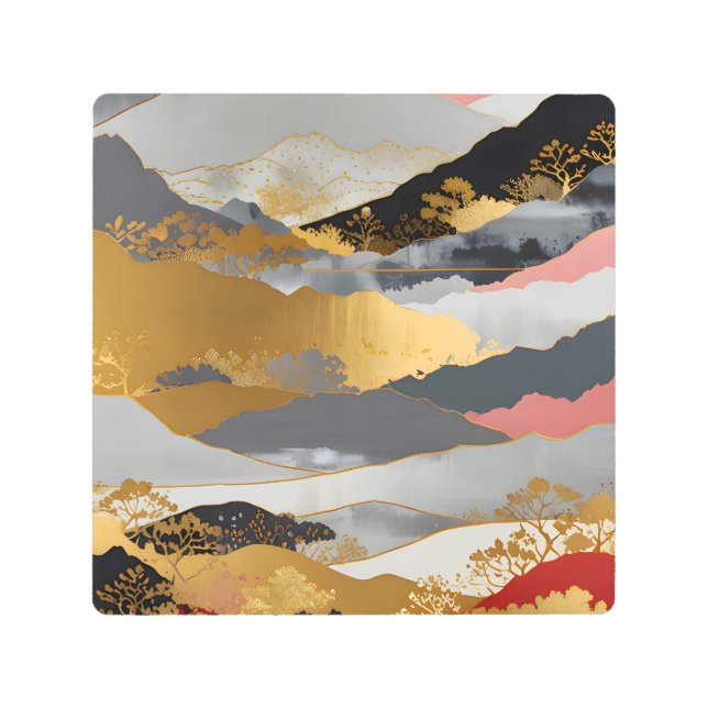 Japanese Landscape Metal Print (Front)