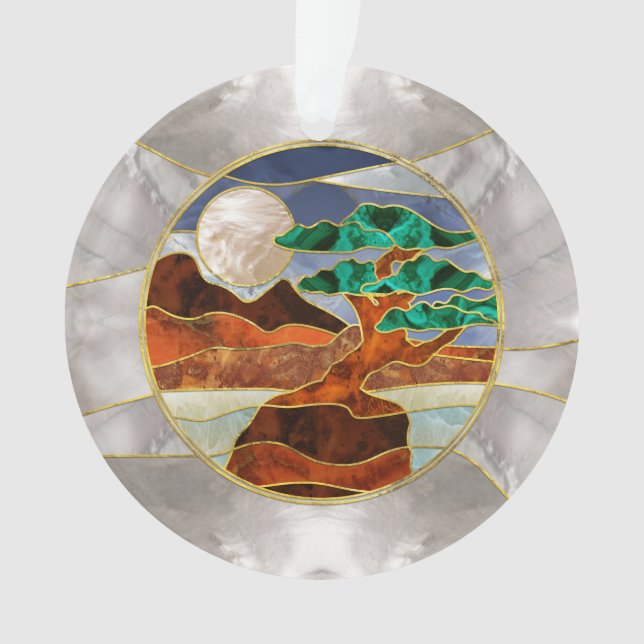 Japanese Landscape Mineral Textures Ornament (Front)