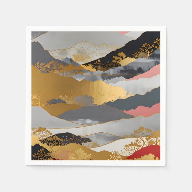 Japanese Landscape Napkins (Front)