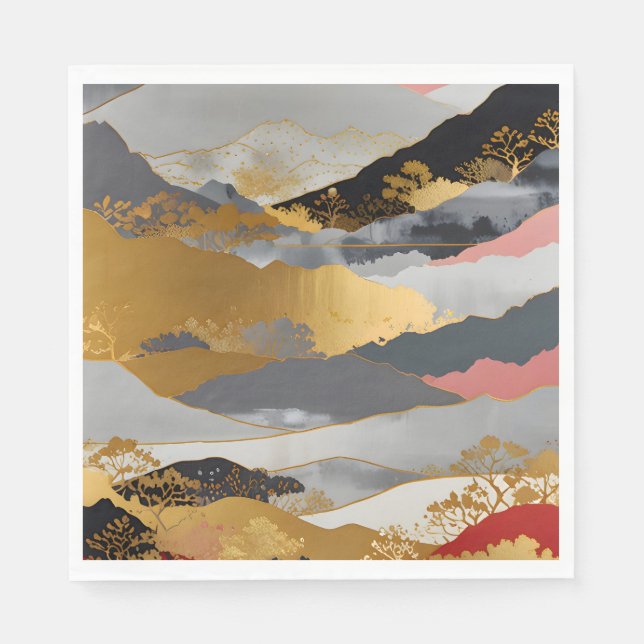 Japanese Landscape Napkins (Front)