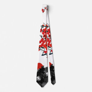 Japanese landscape Neck Tie