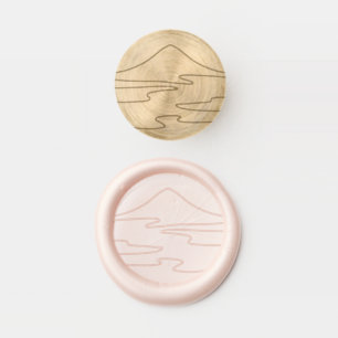 japanese landscape wax seal stamp
