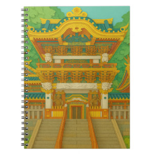 JAPANESE Landscape Yomeimon Gate Paper Cutting Notebook
