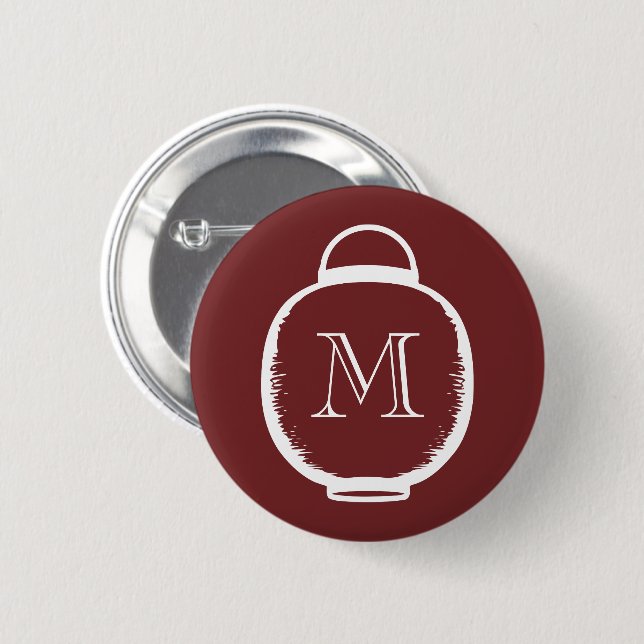 Japanese Lantern Monogram Button (Front & Back)